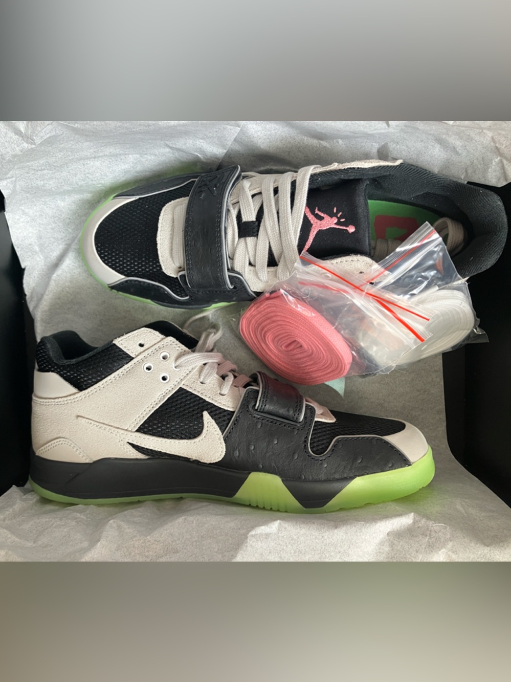 Nike T-Rexx Box - Mint Green with Glow in the Dark soul and Accents